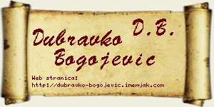 Dubravko Bogojević vizit kartica